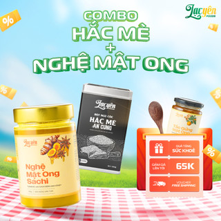 Combo Nghệ Sachi + Hắc Mè Lạc Yên Foods Gồm Nghệ Mật Ong Sachi + Hắc Mè An Cung  Kèm Quà