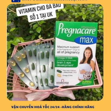 Bầu Anh prenagcare Max 84 viên, Hàng chuẩn date xa, Bầu Anh Pregnacare Max vitamin tổng hợp cho bà bầu - UK