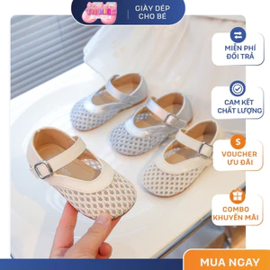 Giày Búp Bê Rọ Đan Đế Mềm Êm Chân Phong Cách Tiểu Thư, Giày Công Chúa Cho Bé Cho Bé Gái