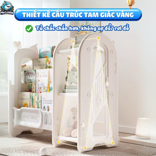 Giá Sách Kèm Kệ Đựng Đồ Chơi Cho Bé, Kệ Đựng Đồ Dùng Học Tập Đa Năng Dày Dặn Chắc Chắn Tiết Kiệm Không Gian