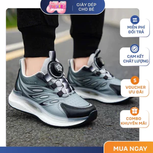 Giày Thể Thao Trẻ Em Núm Vặn Siêu Nhẹ, Giày Sneaker Bé Trai Mẫu Mới, Kiểu Dáng Thể Thao Năng Động TH Kids
