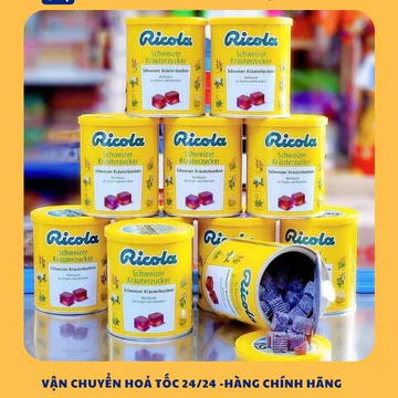 Kẹo ngậm ho Ricola thảo dược 250g Đức, Hàng chuẩn đi air, Kẹo ngậm ho thảo mộc Ricola Original Herb 250gr Đức