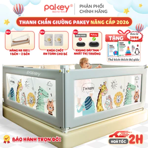 Thanh Chắn Giường PAKEY Chiều Cao Vượt Trội 105CM - Quây Giường Cho Bé Dễ Dàng Tháo Lắp - Bảo Hành Trọn Đời