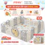 Quây Cũi Nhựa Gấp Gọn PAKEY - TẶNG Thảm + Bóng + Giỏ + Bóng Rổ, Quây Nhà Banh Chính Hãng An Toàn Cho Bé