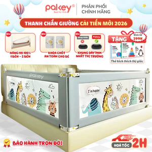 Thanh Chắn Giường PAKEY Chính Hãng, Thanh Chặn Giường An Toàn Cho Bé Nâng Hạ 1-2 Bên Tiện Lợi