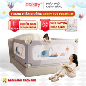 Thanh Chắn Giường Pakey Premium SV1 Cao Cấp, Cải Tiến Chốt Khoá Trên Dưới Chống Xê Dịch, Mẫu Mới Nhất 2026