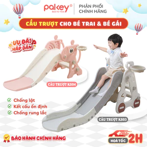 Cầu Trượt Cho Bé Mẫu Mới 2026 - Cải Tiến Máng Dài Rộng, Cầu Tuột Cao 80cm Bằng Nhựa Nguyên Sinh An Toàn