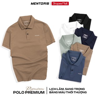 Áo Polo Nam MENTORIS Vải Cotton Mềm Mịn, Form Regular Fit, Thoáng Khí, Phong Cách Basic MPL11R