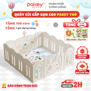 Quây Cũi Nhựa Gấp Gọn Cao Cấp TẶNG 100 BÓNG New 2026 + GIỎ ĐỰNG, Quây Nhựa Cho Bé Siêu Chắc Chắn Bảo Hành Trọn Đời