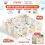 Quây Cũi Nhựa Gấp Gọn Tặng Thảm + Bóng Nhựa, Quây Nhà Banh Cho Bé HAPPY BOAT Cao 62Cm