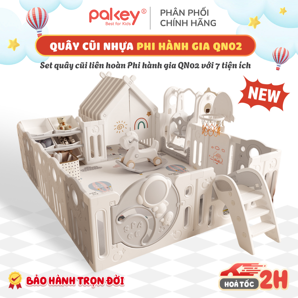 [HỎA TỐC HCM] Quây Cũi Nhựa Pakey Đa Dạng Tiện Ích Cho Bé - Set Quây Cũi Nhựa Với Siêu Nhiều Trò Chơi Bảo Hành Trọn Đời