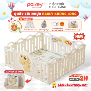 Quây Cũi Nhựa Gấp Gọn Khủng Long Cho Bé, Nhà Banh Cho Bé Tặng Kèm Thảm + Bóng + Vòng Bóng Rổ - Bảo Hành Trọn Đời