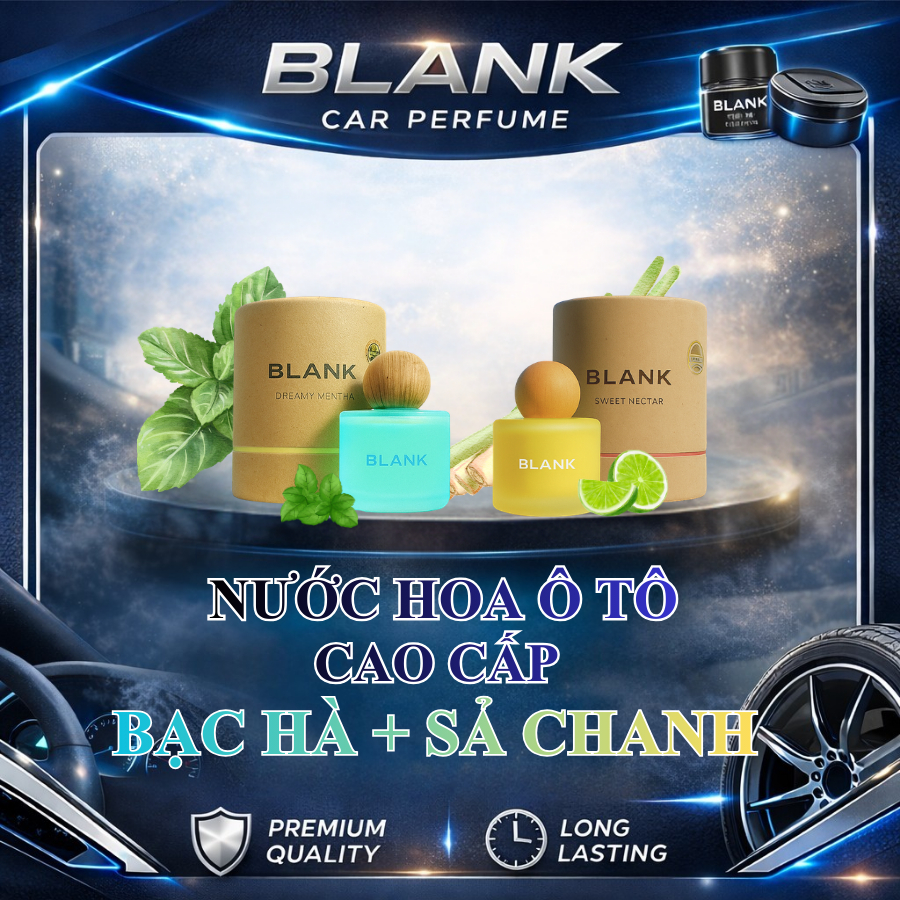 Bộ - Combo 2 Lọ Nước Hoa Ô Tô 50Ml Hương Tùy Chọn Blank Nước Hoa Xe Hơi 2 Mùi Tùy Chọn