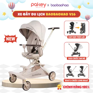 Xe Đẩy Cho Bé Chính Hãng Baobaohao V16, Xe Đẩy Gấp Gọn Đảo Chiều 360 Độ Bảo Hành 12 Tháng