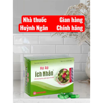 Viên uống Hạ áp Ích Nhân chiết xuất thảo dược-Hỗ trợ hạ áp, duy trì ổn định huyết áp, giảm nguy cơ tai biến (Hộp 40 viê)