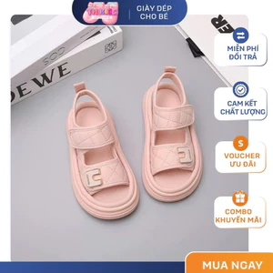 Dép Sandals Bánh Mì Bé Gái Quai Dán Chần Chỉ Trám - Sandal Đế Cao Siêu Nhẹ Phong Cách Hàn Quốc TH Kids