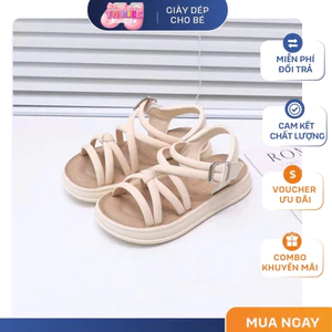 Dép Sandal Quai Dây Cho Bé Gái, Dép Quai Hậu Bé Gái Đế Mềm Êm Chống Trơn Trượt, Dép Cho Bé Đi Học Đi Chơi TH Kids