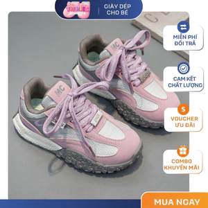 Giày Thể Thao Cho Bé Đế Mềm Chống Trơn Trượt, Giày Bata Cho Bé Gái Đi Học Đi Chơi TH Kids