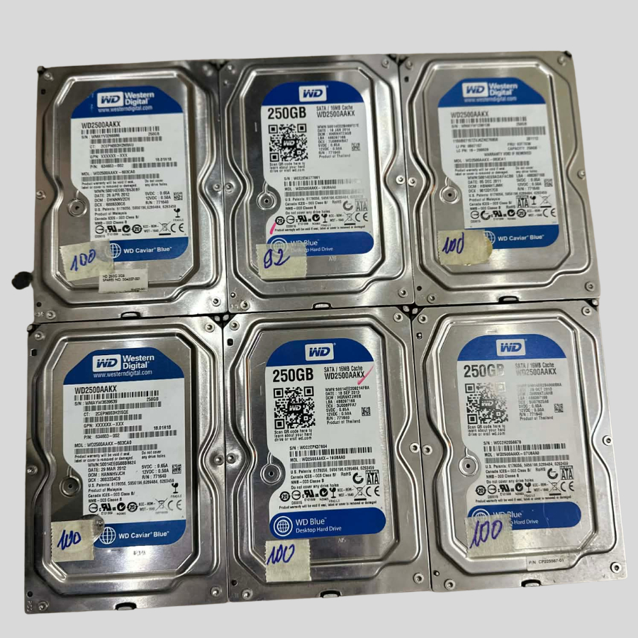 HDD PC 250GB sức khỏe 100%, Hàng tháo máy bộ ( WD, Seagate,..)