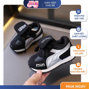 Giày Thể Thao Cho Bé Trai Bé Gái Đế Mềm Chống Trượt, Giày Sneaker Chất Da Mềm Chống Trượt Đi Học Đi Chơi