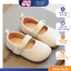 Giày Búp Bê Da Đế Mềm Siêu Nhẹ Quai Dán, Giày Tập Đi Cho Bé, Giày Da Mùa Thu Đông Phiên Bản Mới TH Kids