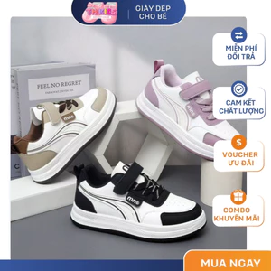 Giày Sneaker Bé Trai Bé Gái Phong Cách Hàn Quốc - Giày Thể Thao Trẻ Em Cổ Thấp Da Mềm Cao Cấp TH Kids