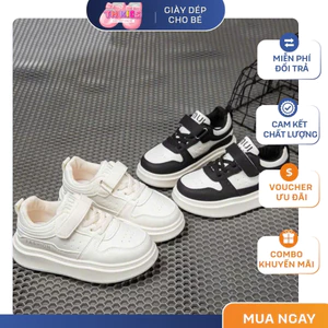 Giày Thể Thao Bé Trai Bé Gái Fashion Đế Bánh Mì - Giày Sneaker Trẻ Em Da Mềm Chống Trơn Trượt Mẫu Mới TH Kids