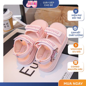 Dép Sandal, Dép Quai Hậu Đi Học Quai Dán Stick Thỏ Hồng Cho Bé Gái Đi Học, Đi Chơi Phong Cách Hàn Quốc TH Kids