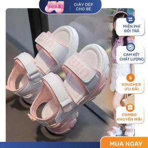 Dép Sandal Đi Học Bé Gái 3-12 Tuổi, Dép Quai Hậu Chữ Hottrend Phối Màu Xinh Xắn 2 Quai Dán Tiện Lợi TH Kids