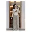 Sét Bộ Nữ In Lừa Vàng Dáng Babytee Ôm Eo Phối Quần Dài Sọc Kẻ Basic Nữ Tính Trẻ Trung Năng Động