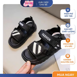 Giày Sandal Cho Bé Trai, Dép Quai Hậu Cho Bé Đi Học Đi Chơi Cá Tính Quai Dán Đế Mềm Êm Chân Chống Trơn Trượt