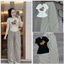 Sét Bộ Nữ In Lừa Vàng Dáng Babytee Ôm Eo Phối Quần Dài Sọc Kẻ Basic Nữ Tính Trẻ Trung Năng Động