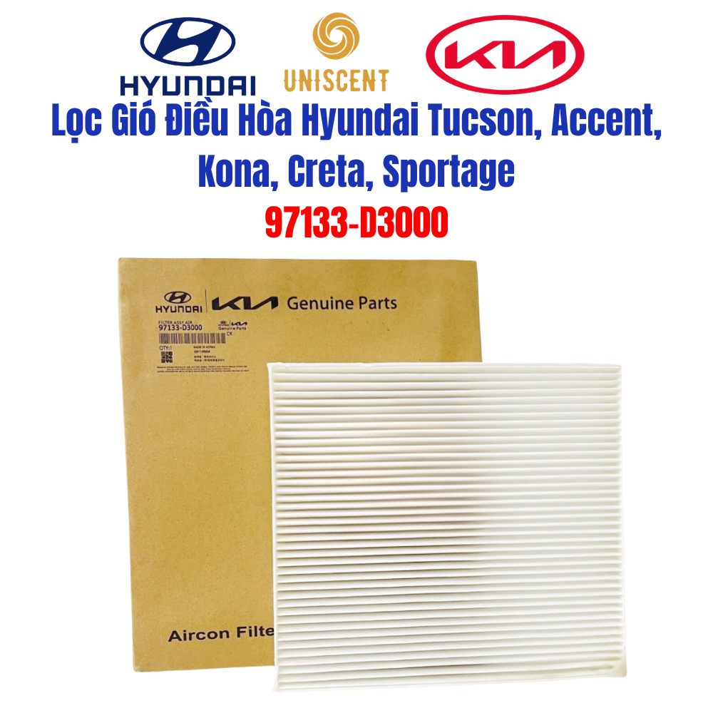 Lọc Gió Điều Hòa Tucson (16-21)/ Accent (18-nay)/ Kona/ Creta/ Sportage/ Sonet/ Carens (97133D3000)