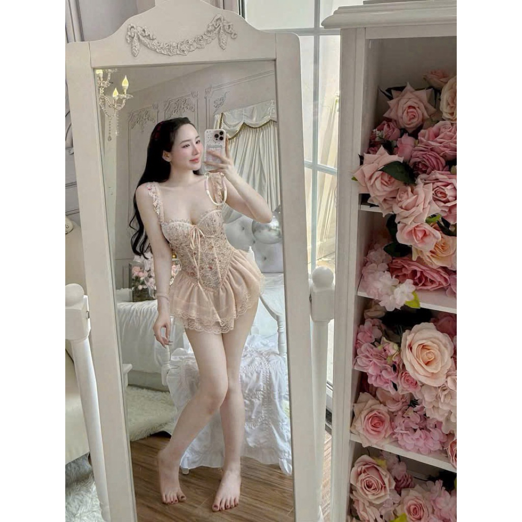 HÀNG QC LOẠI 1. Jum ren sexy gợi cảm, váy ngủ xinh cao cấp