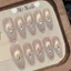 Nail Box Thiết Kế Móng Úp, Mong Giả Mắt Mèo Kim Cương Vàng Charm Dây Sang Chảnh Chụp Kỉ Yếu M45