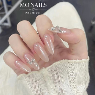 Nailbox Thiết Kế, Móng Úp, Móng Tay Giả Thạch Ombre Tráng Gương Phối Dây Chụp Kỉ Yếu Sang Nhẹ Nhàng P36