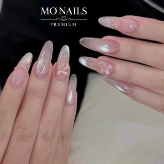 Nailbox Thiết Kế, Móng Úp, Móng Tay Giả Thạch Hồng Mắt Mèo Ánh Trăng Tiểu Thư Sang Chảnh Chụp Kỉ Yếu P39