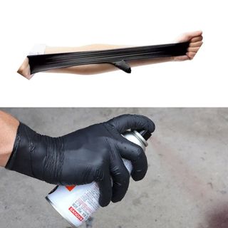 Găng tay cao su đen NITRILE không bột, không kích da, không mùi, siêu dai hộp 100 chiếc