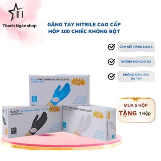 COMBO 5 hộp găng tay cao su siêu dai, gang tay dùng một lần bảo vệ phục vụ ăn uống spa, làm đẹp,sửa chữa