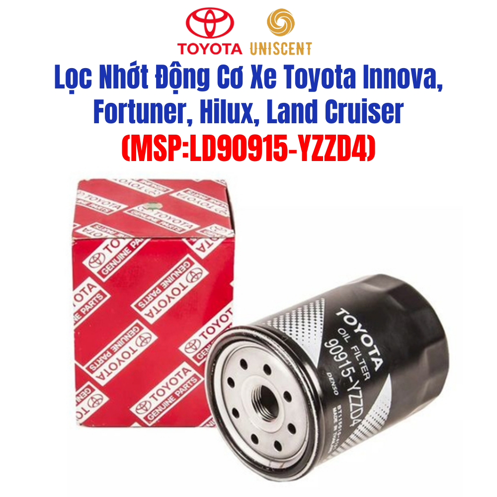 Lọc Nhớt Động Cơ Toyota Innova/ Fortuner/ Hilux/ Land Cruiser ( Mã: LD90915YZZD4)- Hàng Xịn Hãng