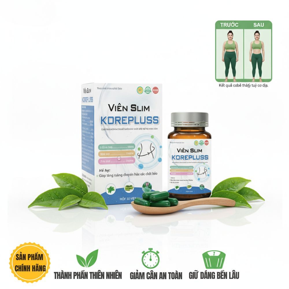 Viên Uống Giảm Cân Thảo Mộc Slim Koreplus Hộp 30 Viên, Giúp Lấy Lại Vóc Dáng Eo Thon Gọn