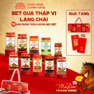 Hộp quà THẬP VỊ LÀNG CHÀI Bao Gồm 10 Dòng Gia Vị Pha Sẵn An Toàn, Tiện Lợi Làng Chài Xưa