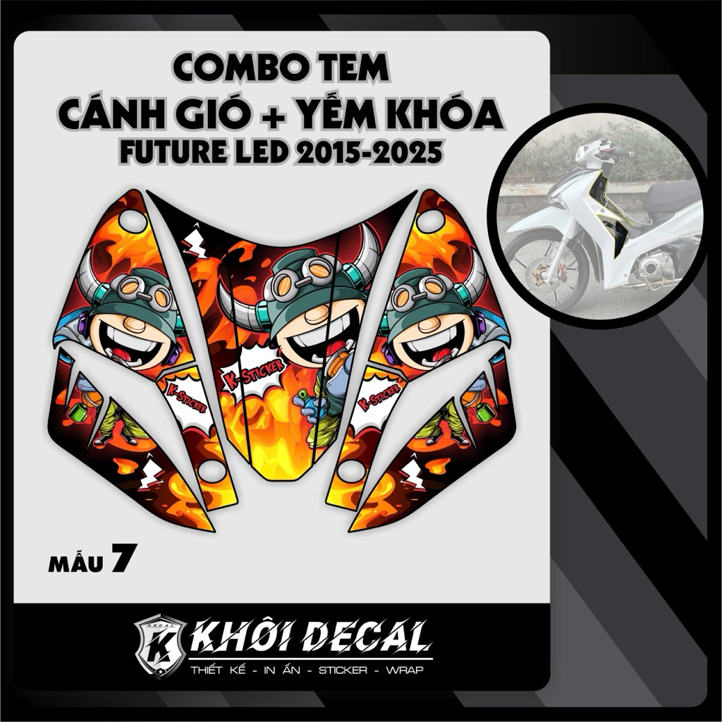 Combo Tem Cánh gió+ yếm khóa Future 2015-2026