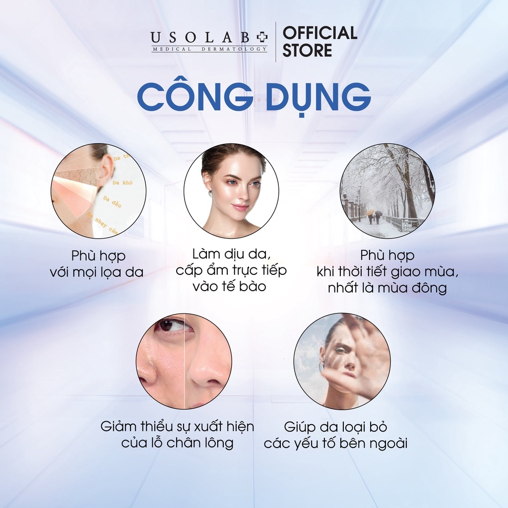 Xịt khoáng cấp ẩm Bio Moisturizing Hyaluron Mist USOLAB Giảm dầu ngừa mụn & làm sạch sâu cho mọi loại da 150ml