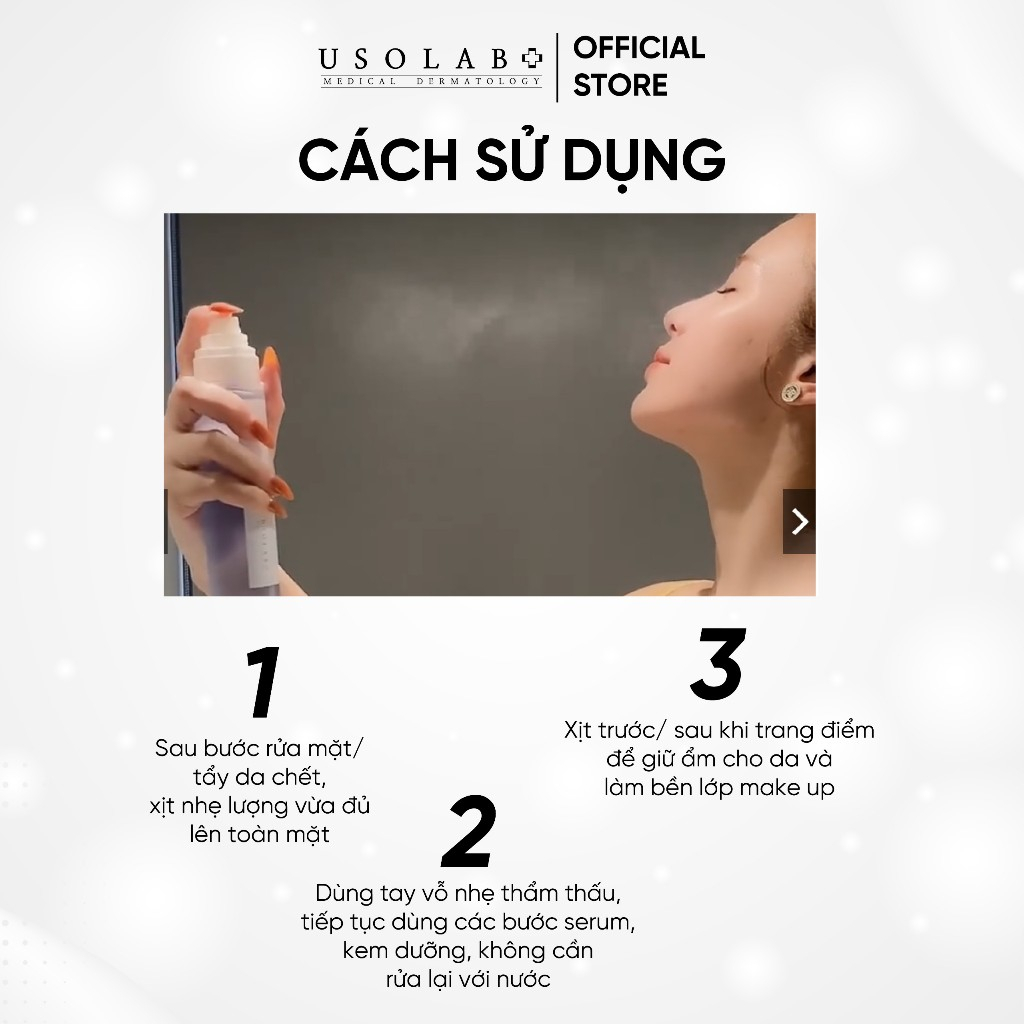 Xịt khoáng và toner 2in1 trắng da, phục hồi USOLAB - Bio Renaturation Repair Mist 150ml