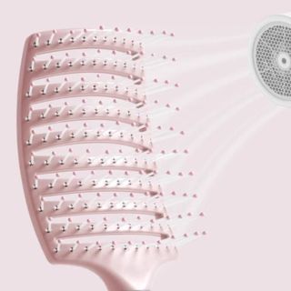Lược chải tóc tạo kiểu nhựa ABS dẻo dai thiết kế vòng cung tạo kiểu dễ dàng được bọc đầu massage gỡ rối tóc hiệu quả