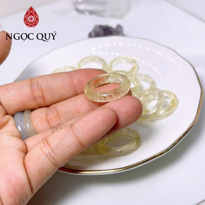 Nhẫn đá thạch anh - Nhẫn thạch anh vàng - Ngọc Quý