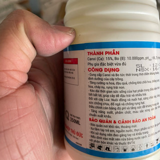 Phân bón lá Canxi bo 03 - Chai 250ml giúp chống rụng trái, tăng khả năng thụ phấn, dưỡng nụ, cây ăn trái, rau màu