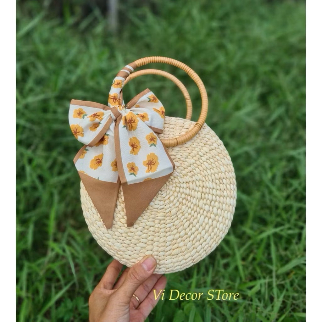 Kho sỉ túi cói - Túi lục bình chụp hình đi biển- Túi đi du lịch vintage