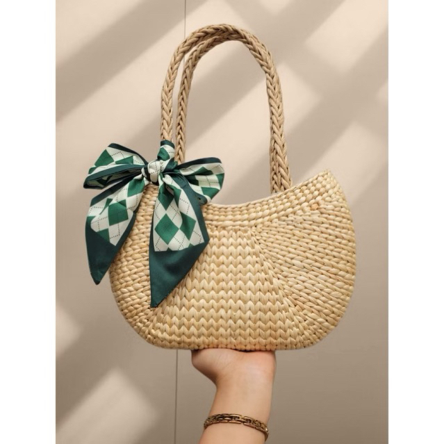 Kho sỉ túi cói - Túi lục bình chụp hình đi biển- Túi đi du lịch vintage